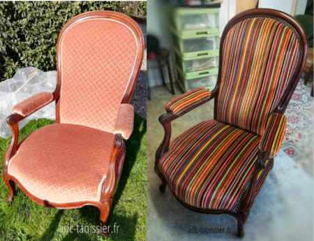 Restauration d'un fauteuil Voltaire